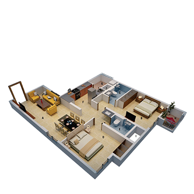 Mahendra Aarna Apartments in Electronic City Floorplan