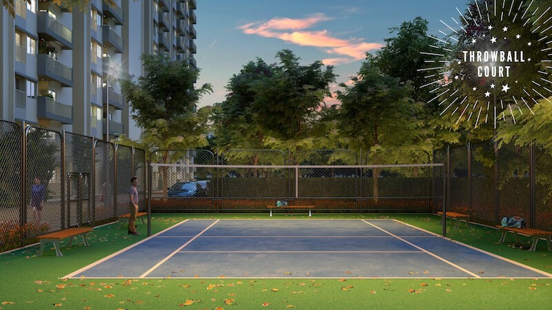 Mahendra Aarya - Luxury 2BHK & 3BHK Flats in Electronic City Bangalore - Amenities - Throwball Court