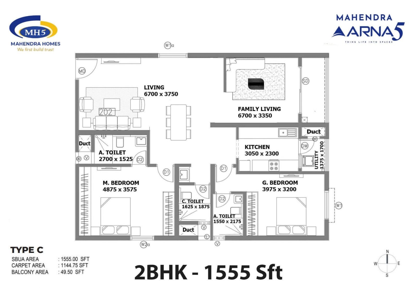 1555-2bhk