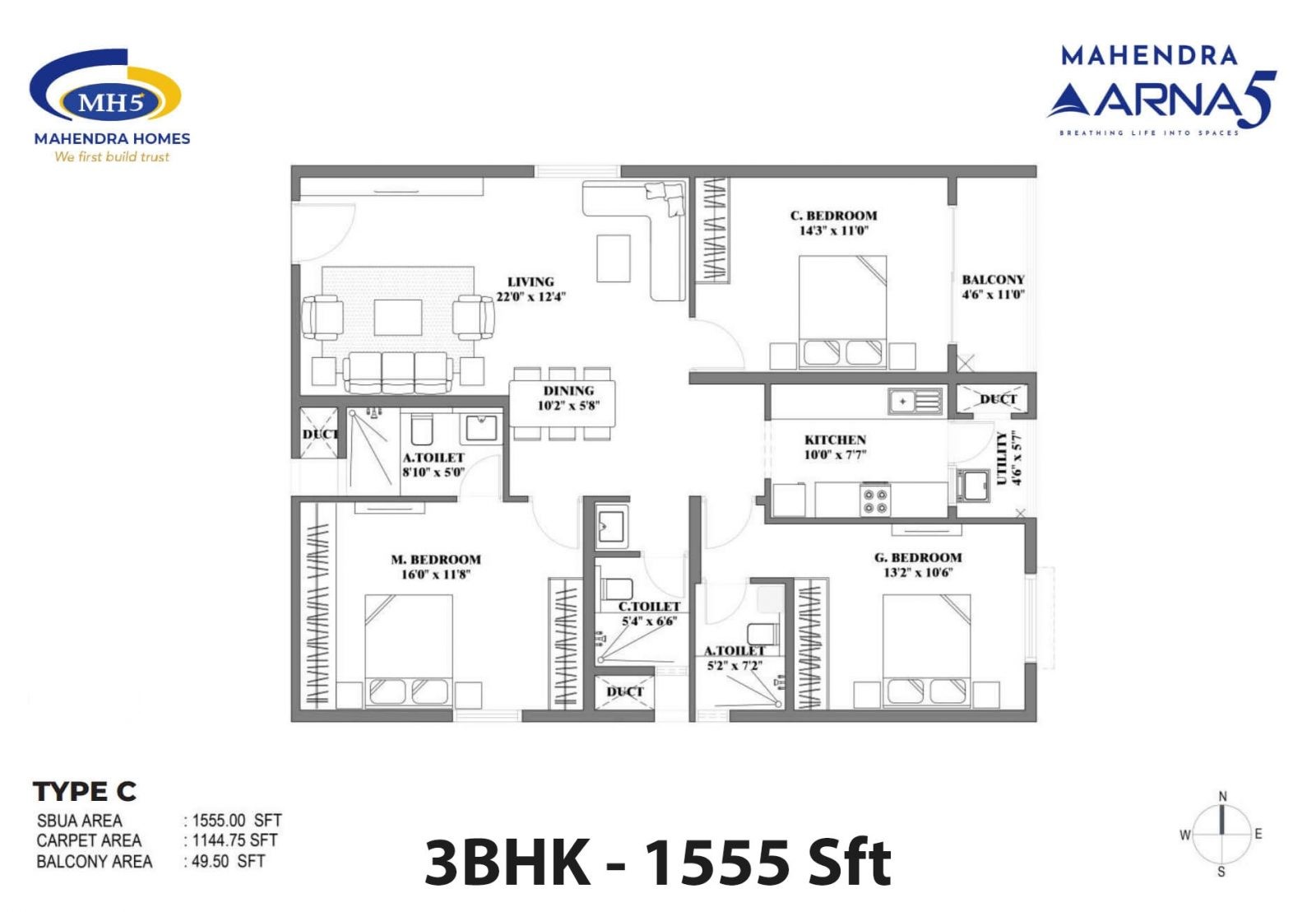 1555-3bhk